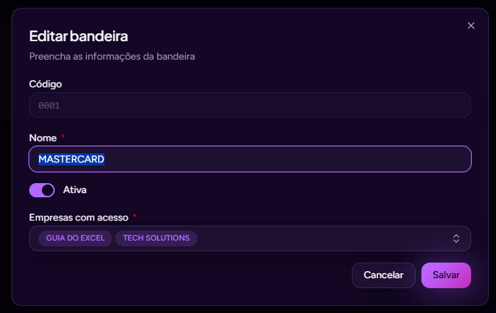 Editar bandeira
