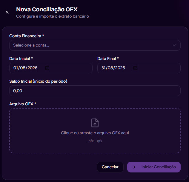 Nova Conciliação OFX